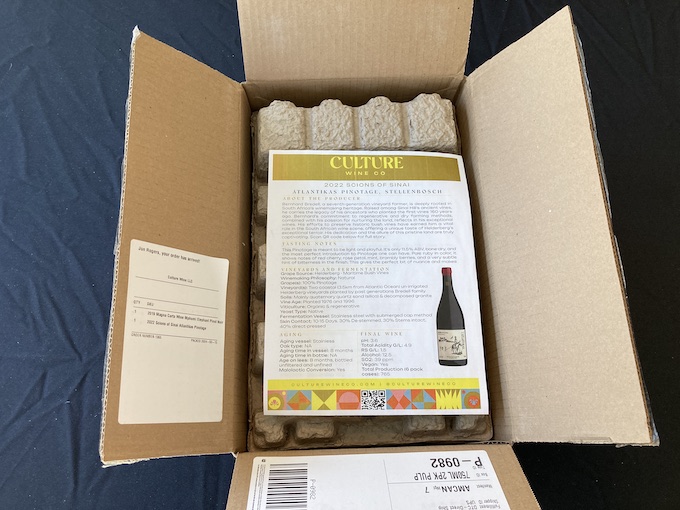 Culture Wine Club Box First Opened