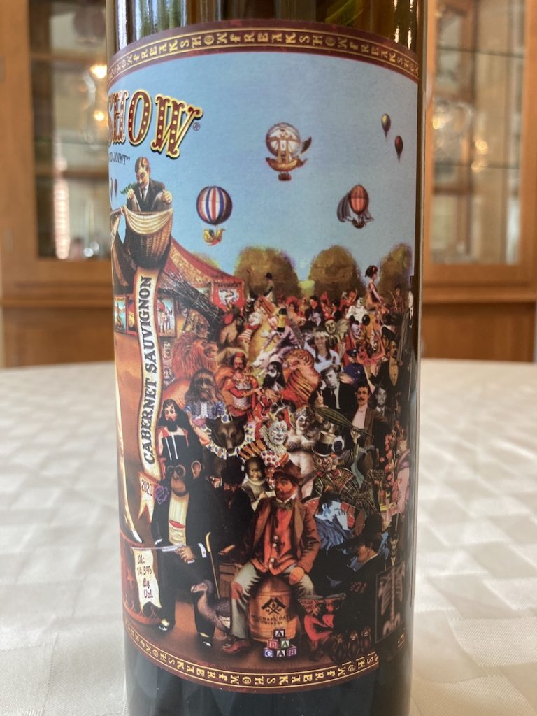 Freakshow Cabernet Sauvignon Bottle Label Right